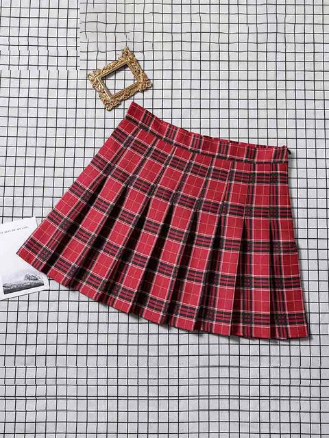 Preppy Style High Waist Solid Pleated Mini Skirt Women Summer Spring Korean Fashion Cute White A-line Skirt Y2k Skort Clothes