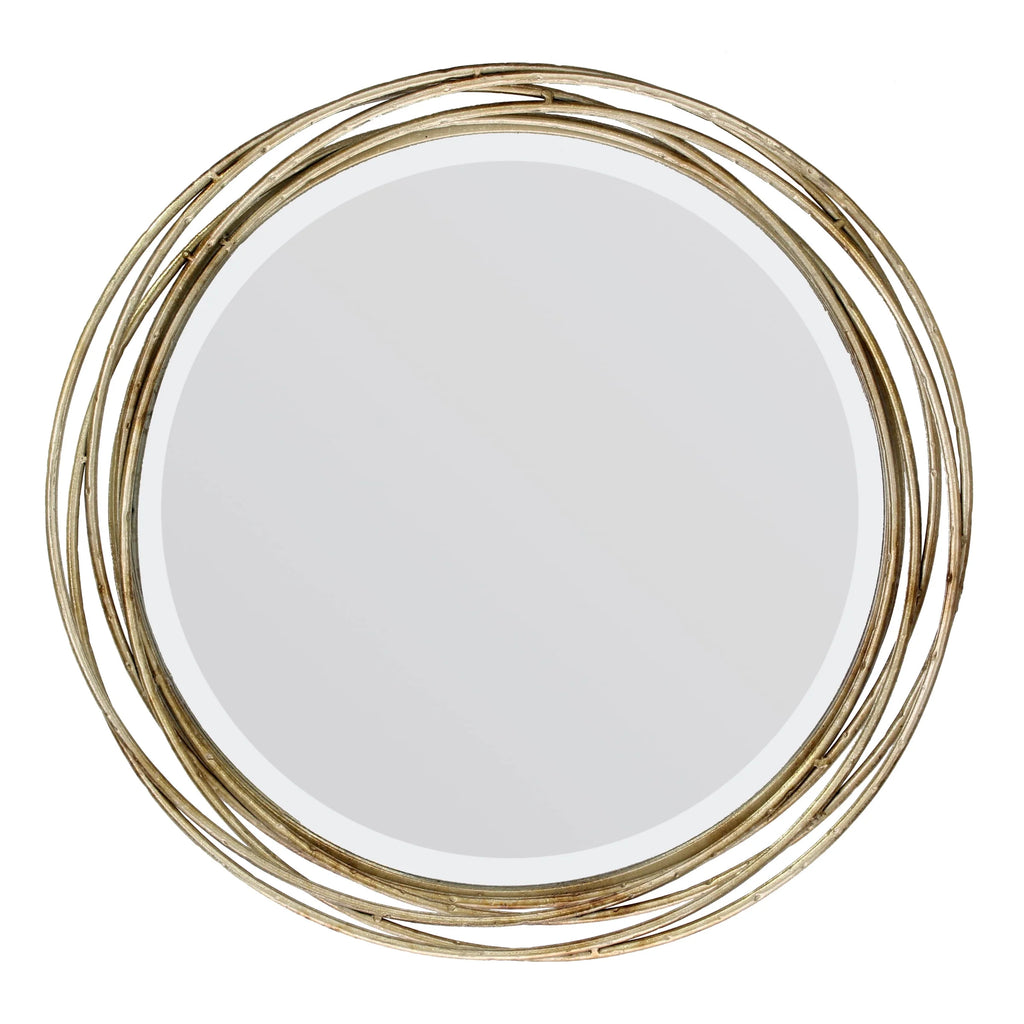 Miroir mural décoratif rond en métal Better Homes & Gardens, 17,13 x 17,13 x 3,15 pouces