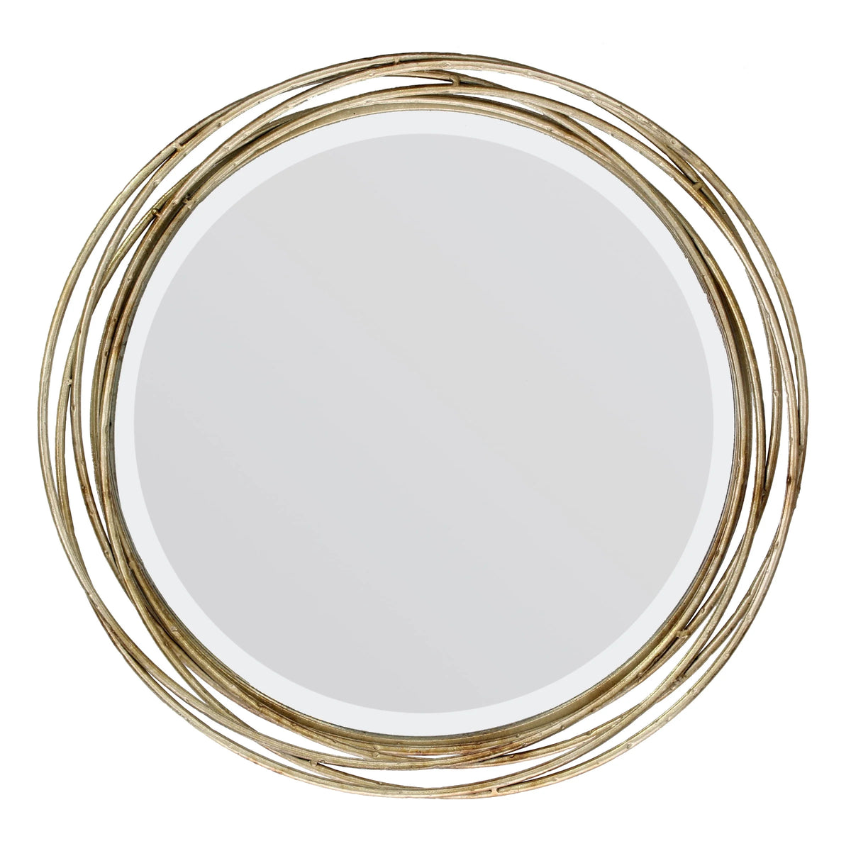 Miroir mural décoratif rond en métal Better Homes & Gardens, 17,13 x 17,13 x 3,15 pouces
