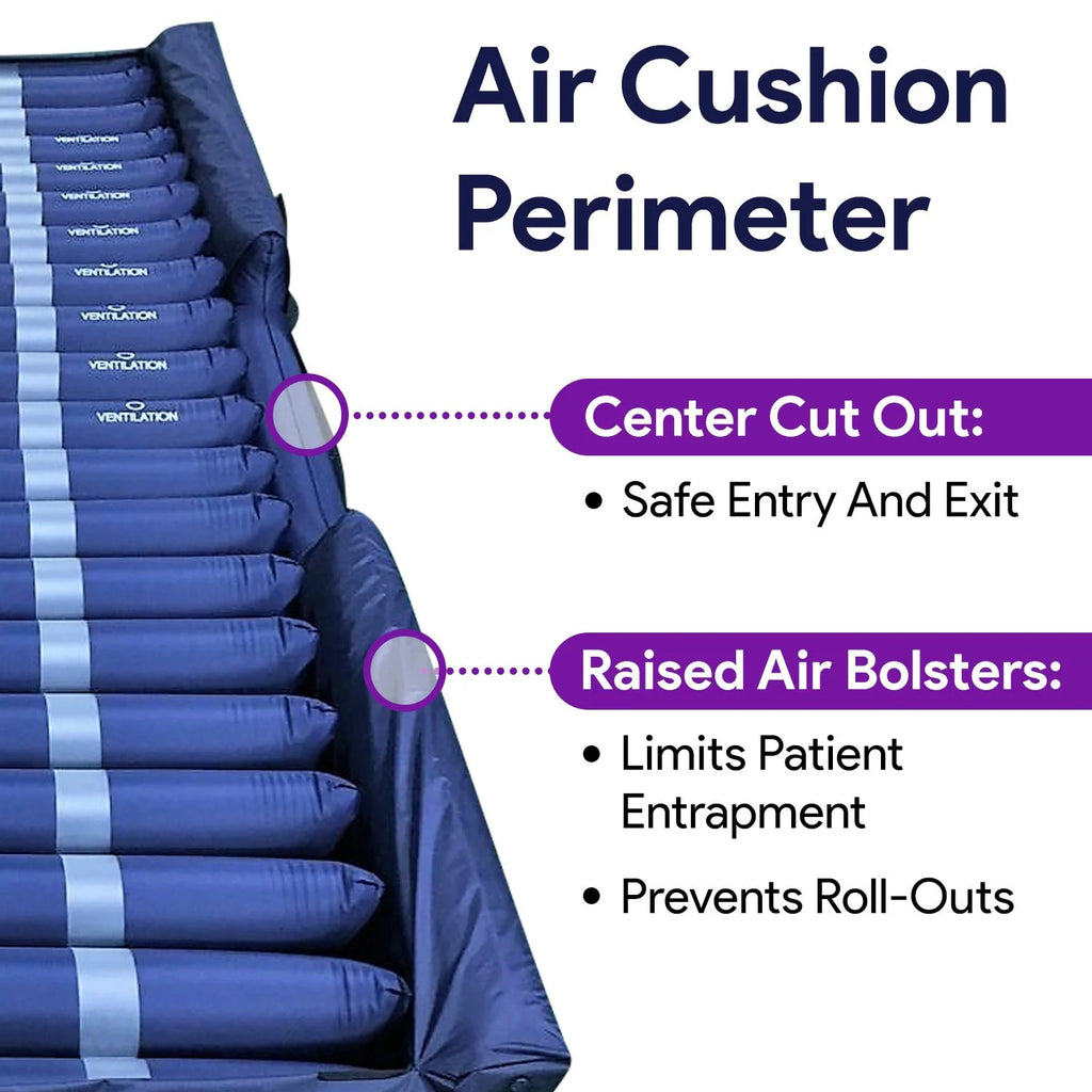 Proheal Bariatric True Low Air Loss Alternating Pressure Air Mattress with Pump & Side Air Perimeter - 42" x 80" x 8/11"