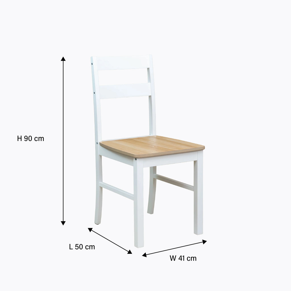 Ensemble de salle à manger 5 pièces Mainstays, 1 table et 4 chaises, blanc, MDF et bois d'hévéa, intérieur, table de 46 po L x 29 po l x 30 po H