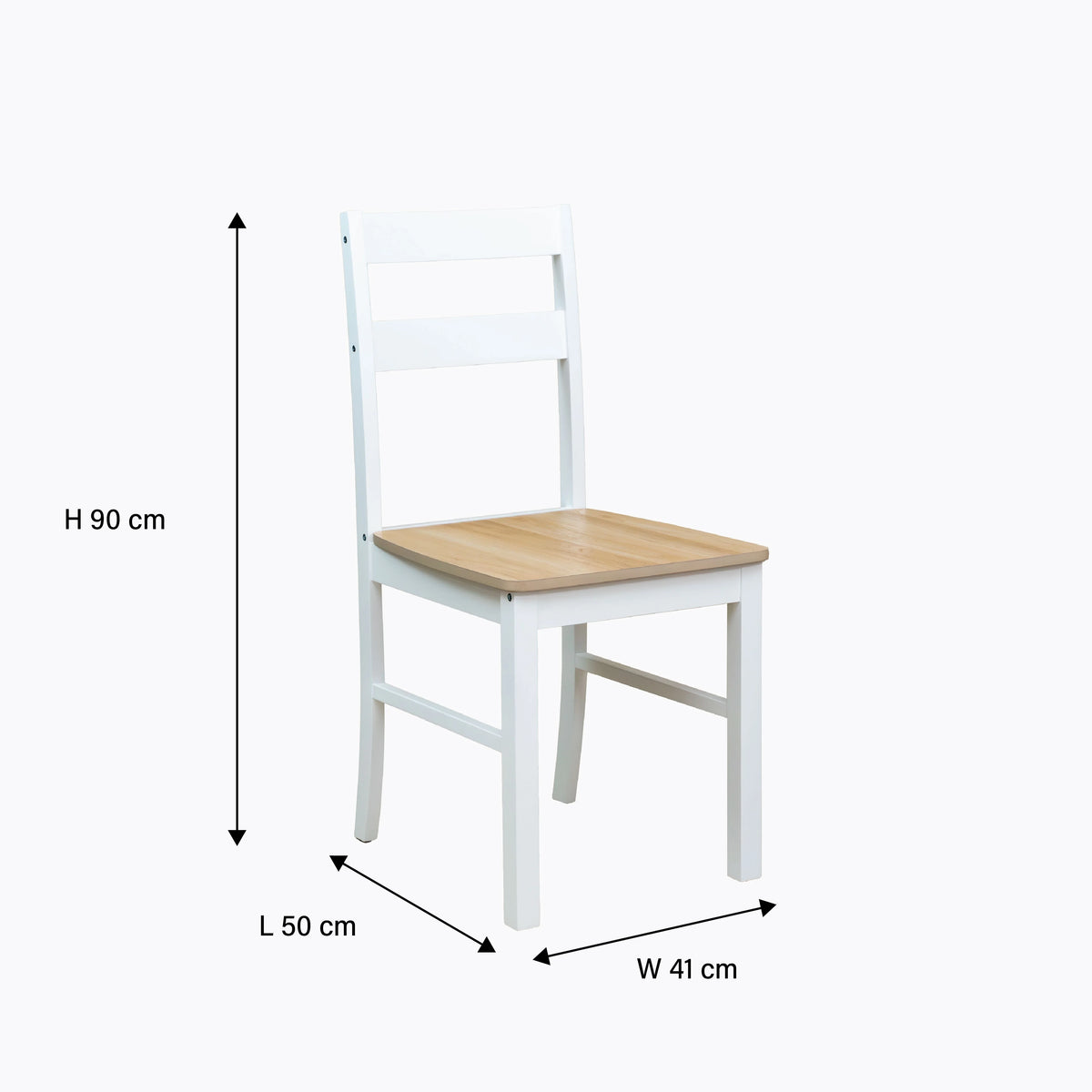 Ensemble de salle à manger 5 pièces Mainstays, 1 table et 4 chaises, blanc, MDF et bois d'hévéa, intérieur, table de 46 po L x 29 po l x 30 po H