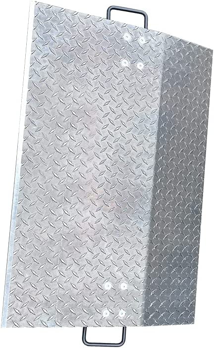 HPDAVV Aluminum Economizer Dock Plate, 3600lbs Capacity, 24" L x 42" W x 6.38" H, 3" Height Difference, 3/8" Plate Thickness