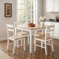 Ensemble de salle à manger 5 pièces Mainstays, 1 table et 4 chaises, blanc, MDF et bois d'hévéa, intérieur, table de 46 po L x 29 po l x 30 po H