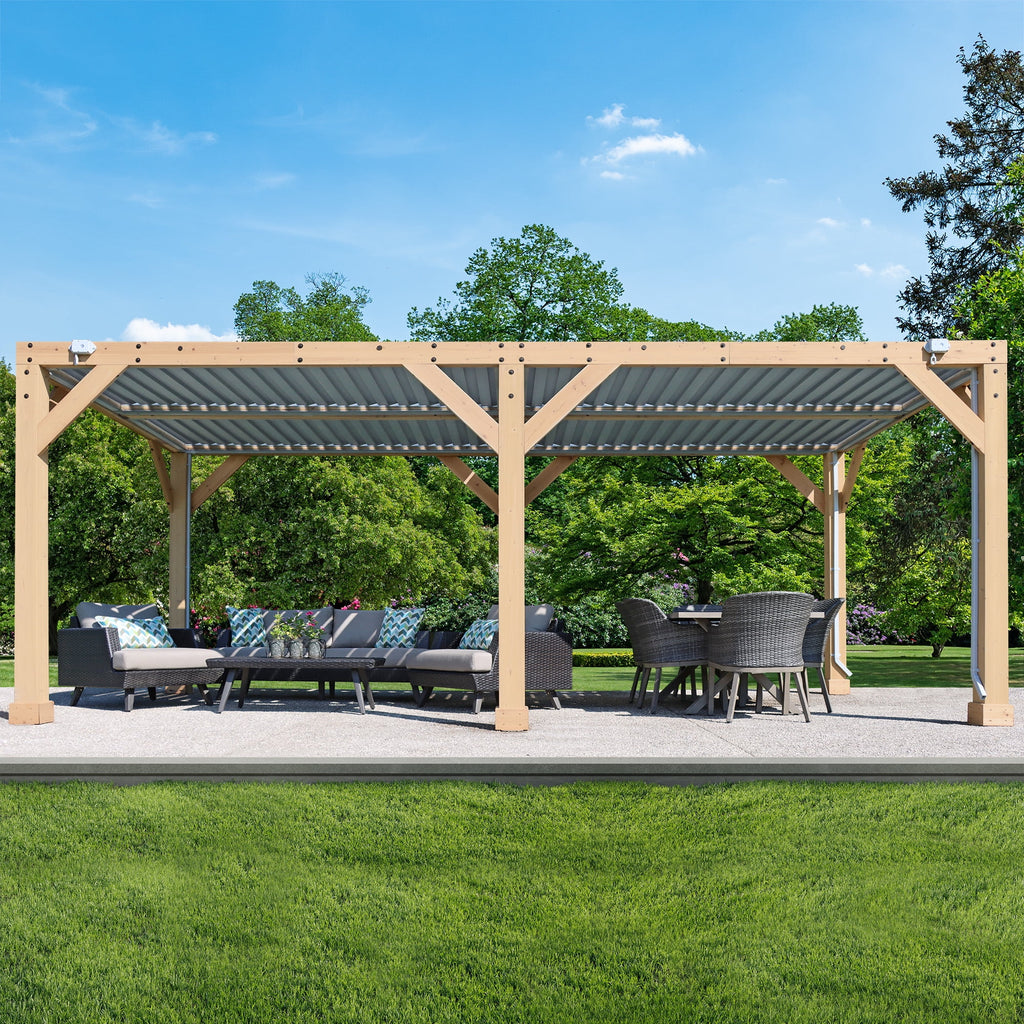 Yardistry 10 ft. x 20 ft. Meridian Louvered Pergola
