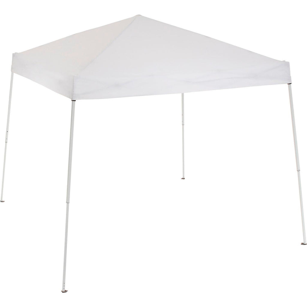 Tonnelle pliante portable, pieds inclinés, 3 m (L) x 3 m (l) x 2,72 m (H), blanc