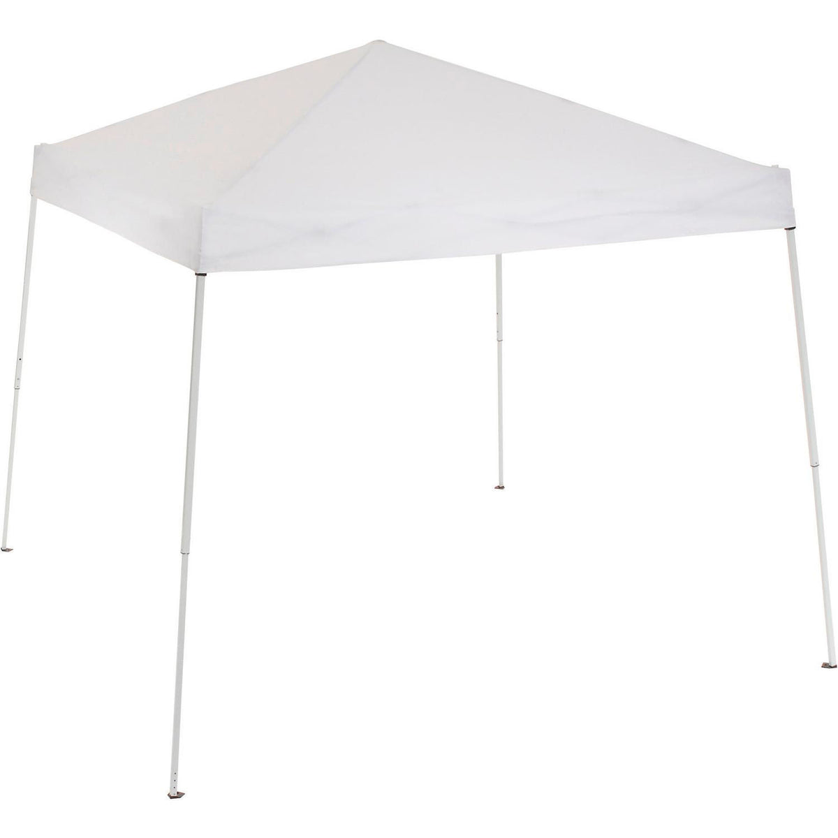 Tonnelle pliante portable, pieds inclinés, 3 m (L) x 3 m (l) x 2,72 m (H), blanc