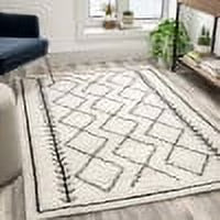Flash Furniture Rectangular Bohemian Ivory Area Rug, 5' x 7'