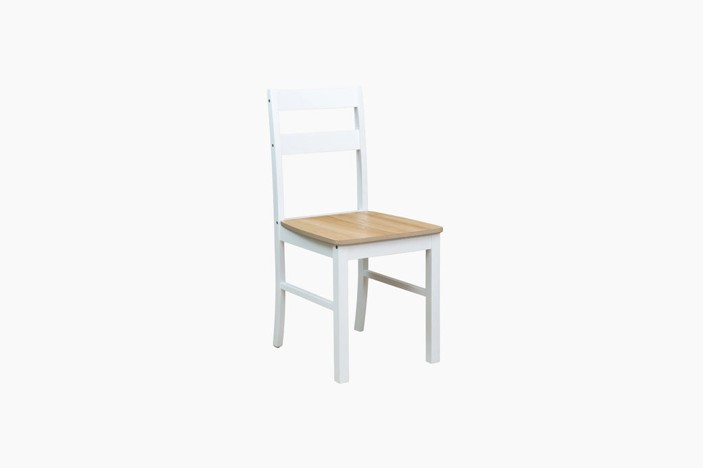 Ensemble de salle à manger 5 pièces Mainstays, 1 table et 4 chaises, blanc, MDF et bois d'hévéa, intérieur, table de 46 po L x 29 po l x 30 po H