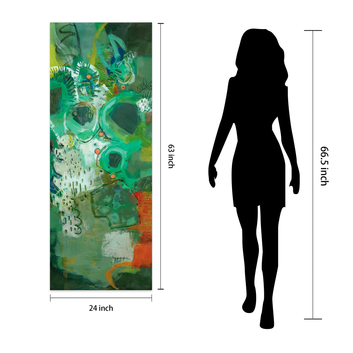 Empire Art Direct Lolly II Frameless Free Floating Tempered Glass Panel Graphic Wall Art, 63" x 24" x 0.2", Ready to Hang