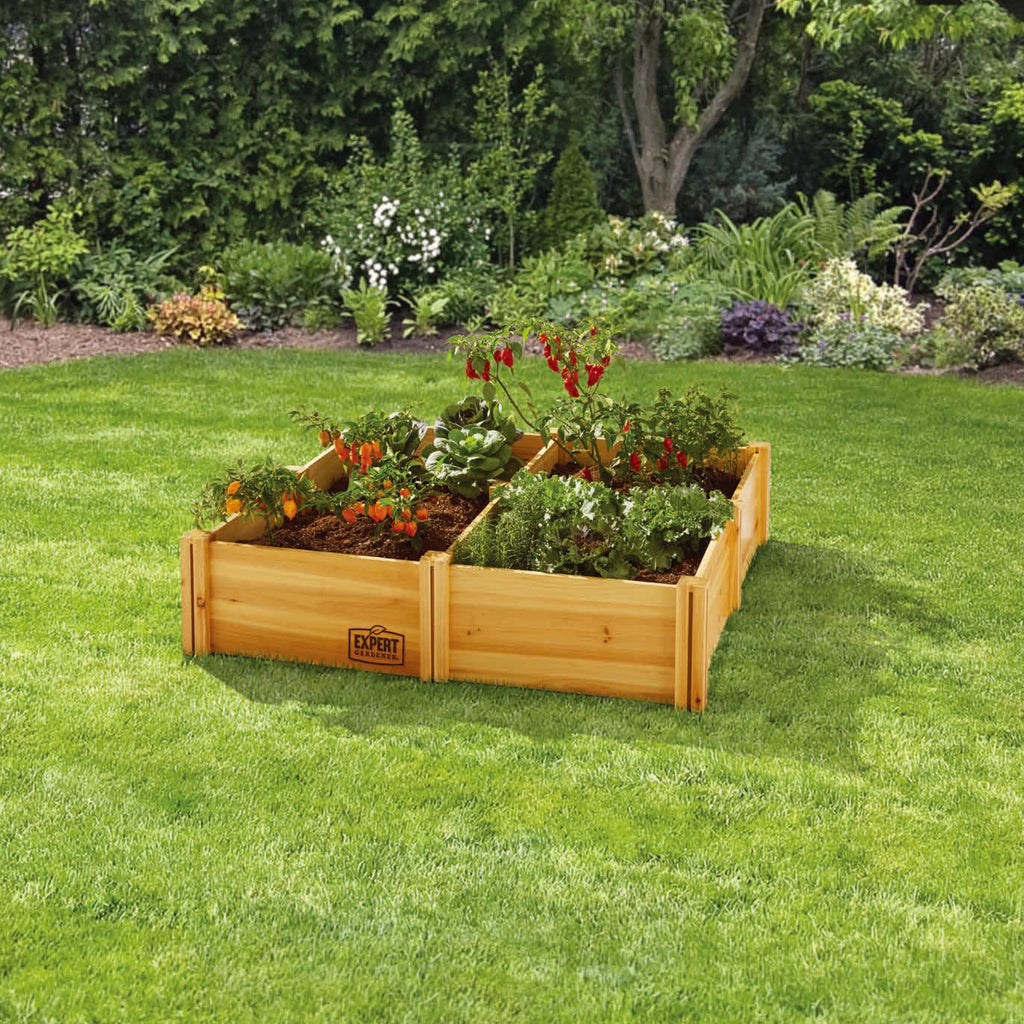 Jardinière d'extérieur en bois Expert Gardener, 2,25 m L x 0,6 m l x 27 cm H