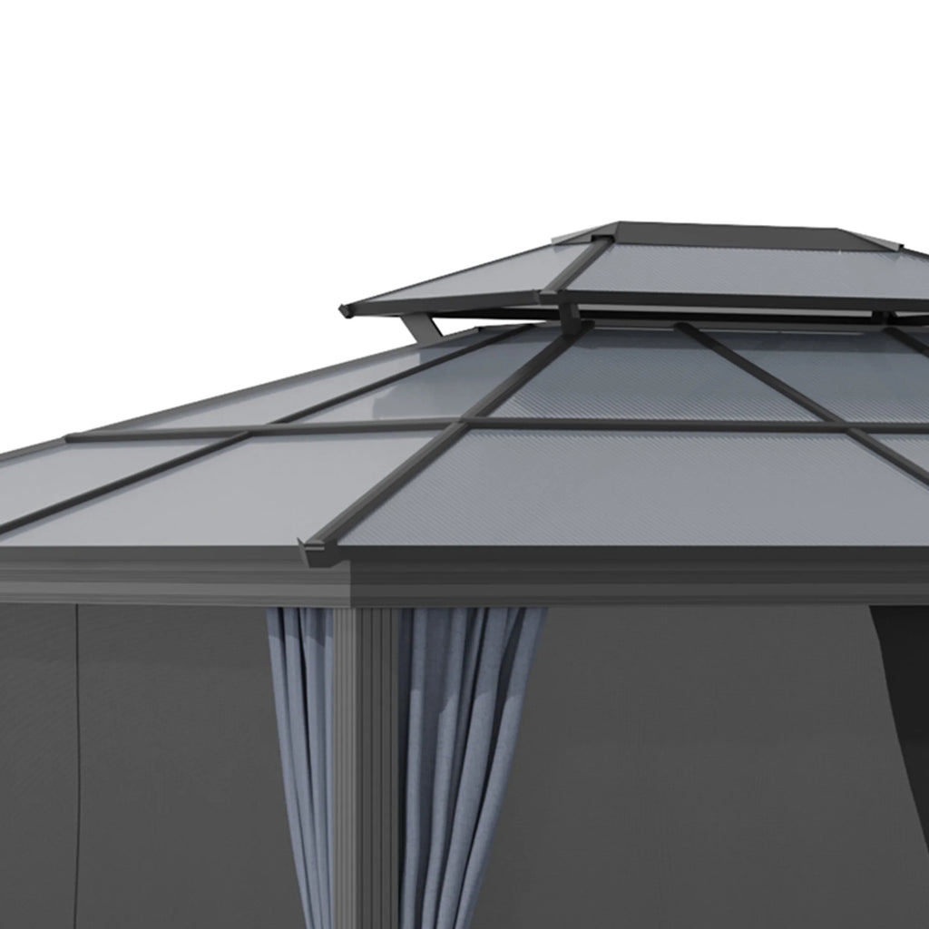 Outsunny 10' x 12' Hardtop Canopy Gazebo, Durability
