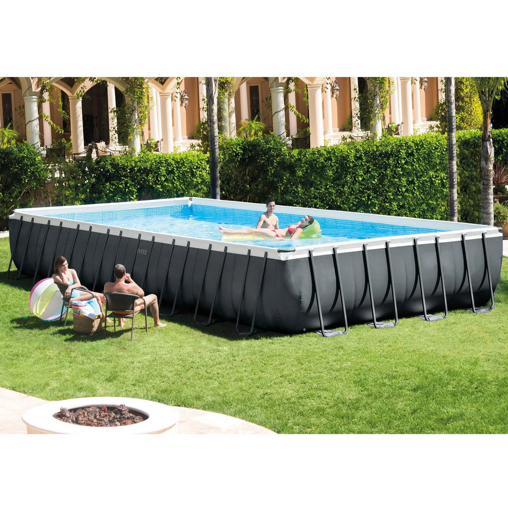 INTEX Ultra XTR 24 x 12 x 52 Rectangular Above Ground Pool Set w/ Filter Pump