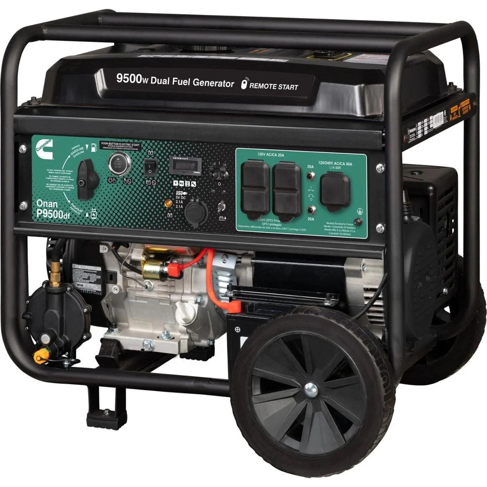 Cummins Onan P9500df Dual Fuel Portable Generators.