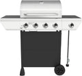 Nexgrill 3-Burner Propane Gas Grill with Side Tables, 27,000BTUs, Stainless Steel Lid