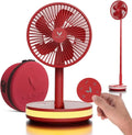 VENTY Portable Fan - Wireless Battery Operated Fan - 4 Speeds - LED Lighting - Carry Case & Remote Control - Cruise Travel - Outdoor Travel RV Power Bank With USB-C Port (Black with Case)