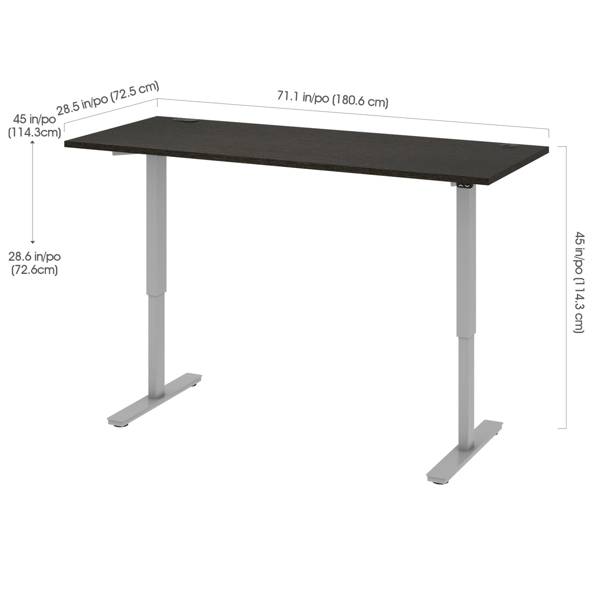 Bestar Upstand 30' x 72' Adjustable Height Desk