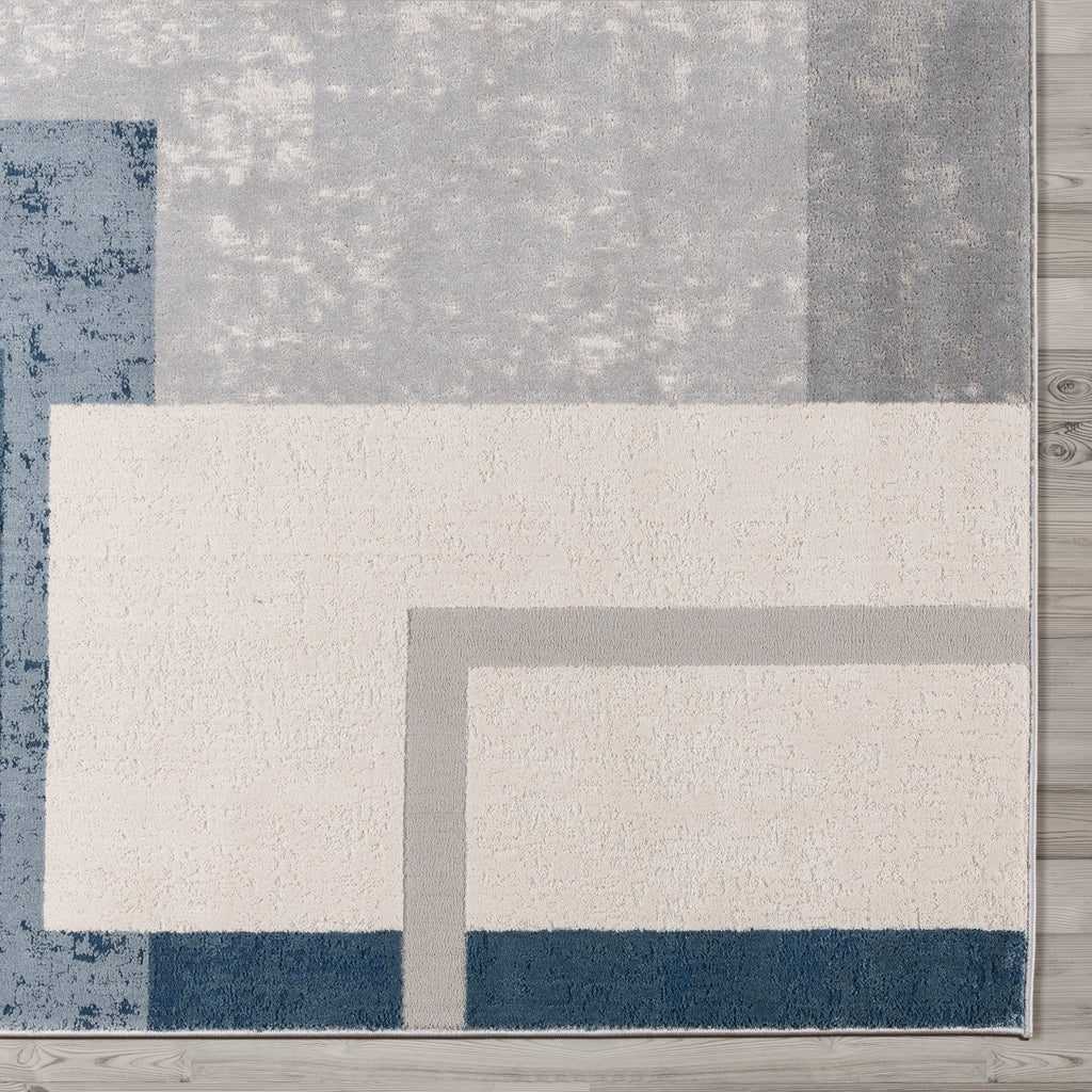 Tapis Eden, motif géométrique abstrait, 5'3" x 7'