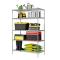Hyper Tough Steel 5-Tier Storage Shelf Unit 72"H x 48"W x 24"D, 4000lb Total Capacity, Chrome