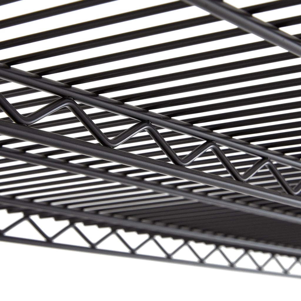 Hyper Tough Steel 4-Tier Storage Shelf Unit 72"H x 72"W x 24"D, 4000lb Total Capacity, Black