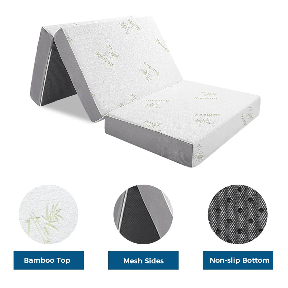 6 inch Queen Memory Foam Folding Mattress - 78" x 58" x 6"