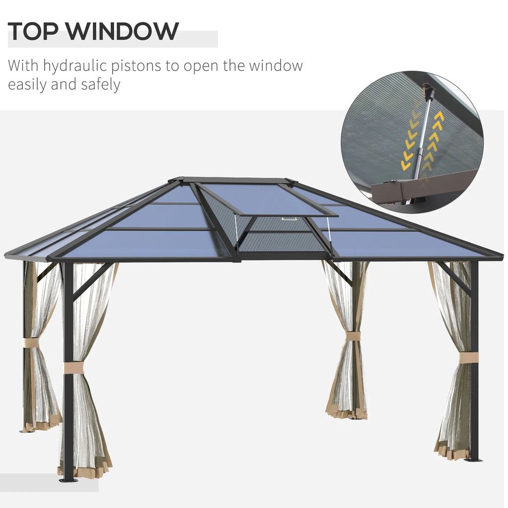 Outsunny 10' x 12' Hardtop Canopy Gazebo, Durability