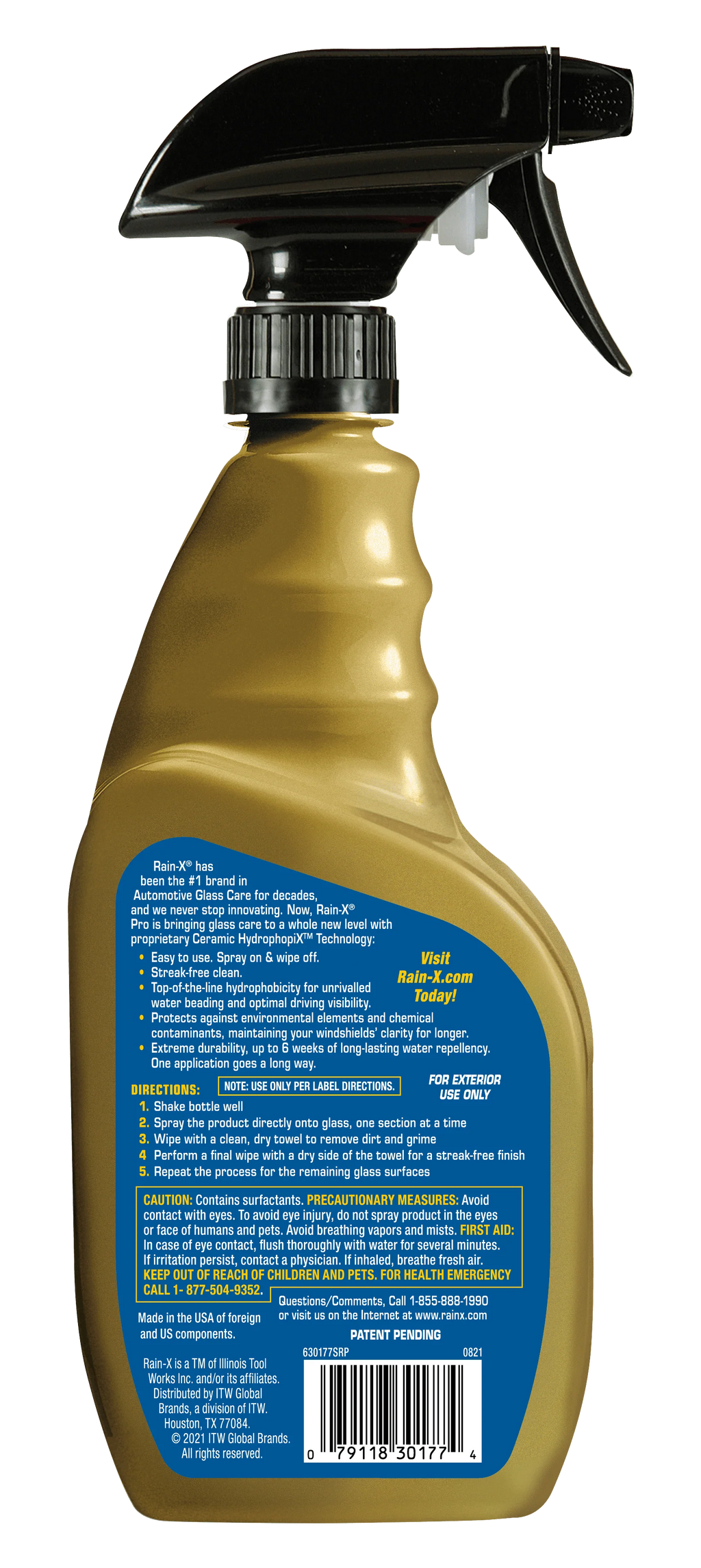 Rain-X(R) Pro Cerami-X 2-in-1 Glass Cleaner and Water Repellent 23oz - 630177SRP