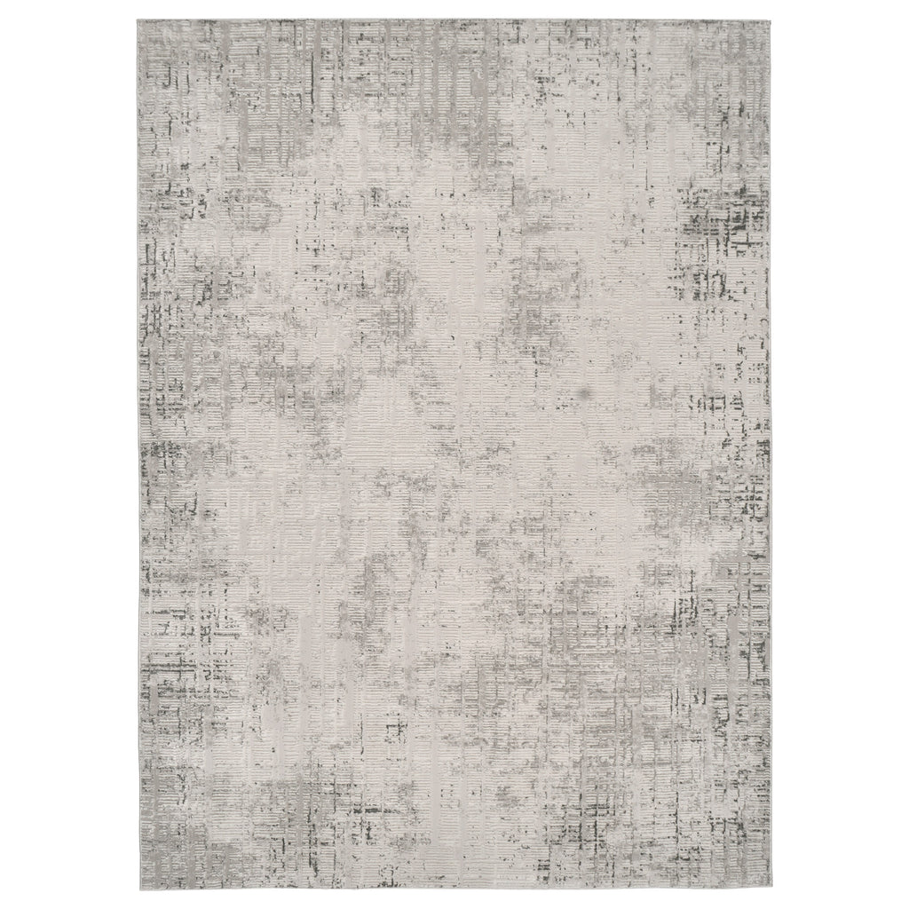 Divina Area Rug, Aloma Cream & Gray, 6'6" x 9'