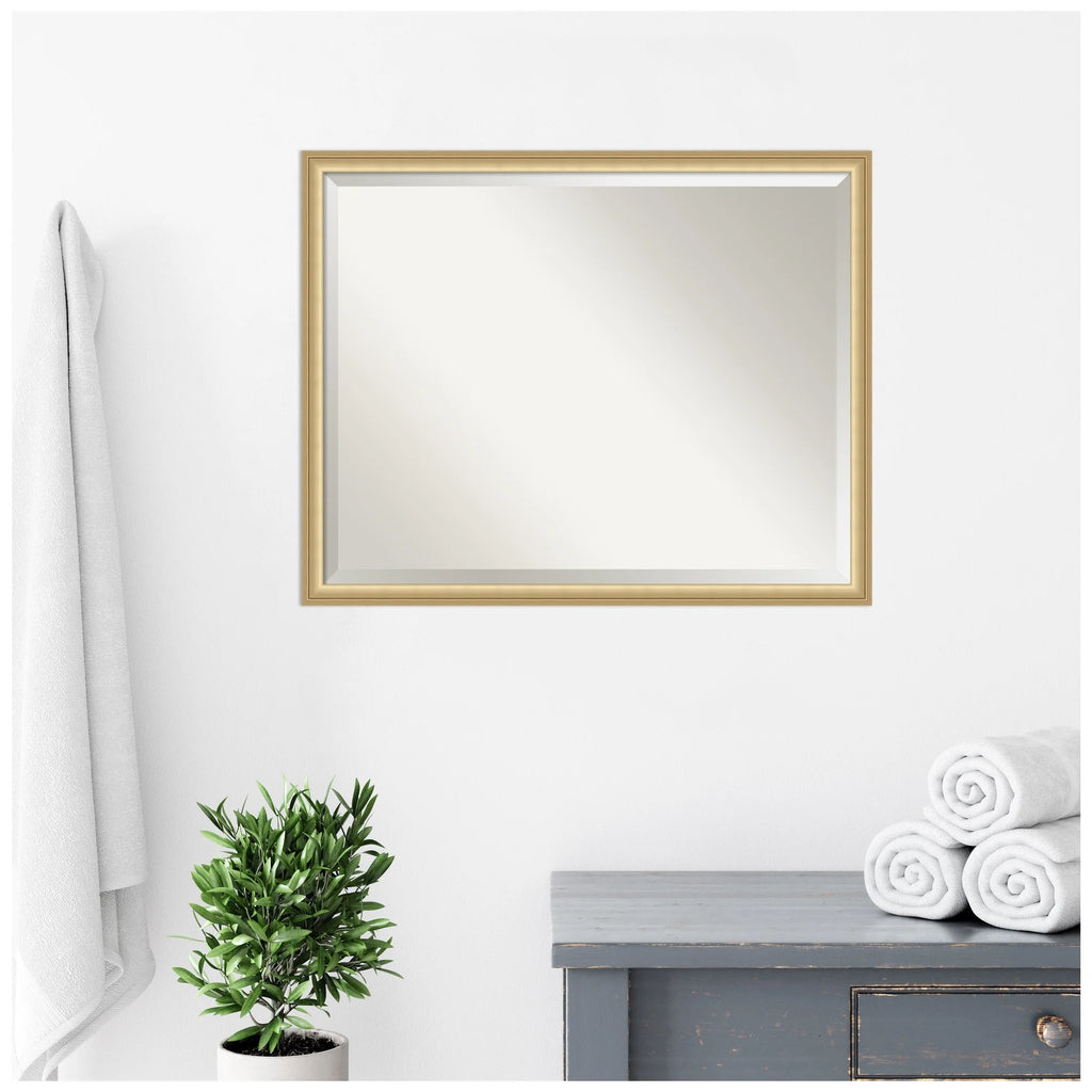 Amanti Art Florence Silver Beveled Wall Mirror 31.75 x 41.75 in.