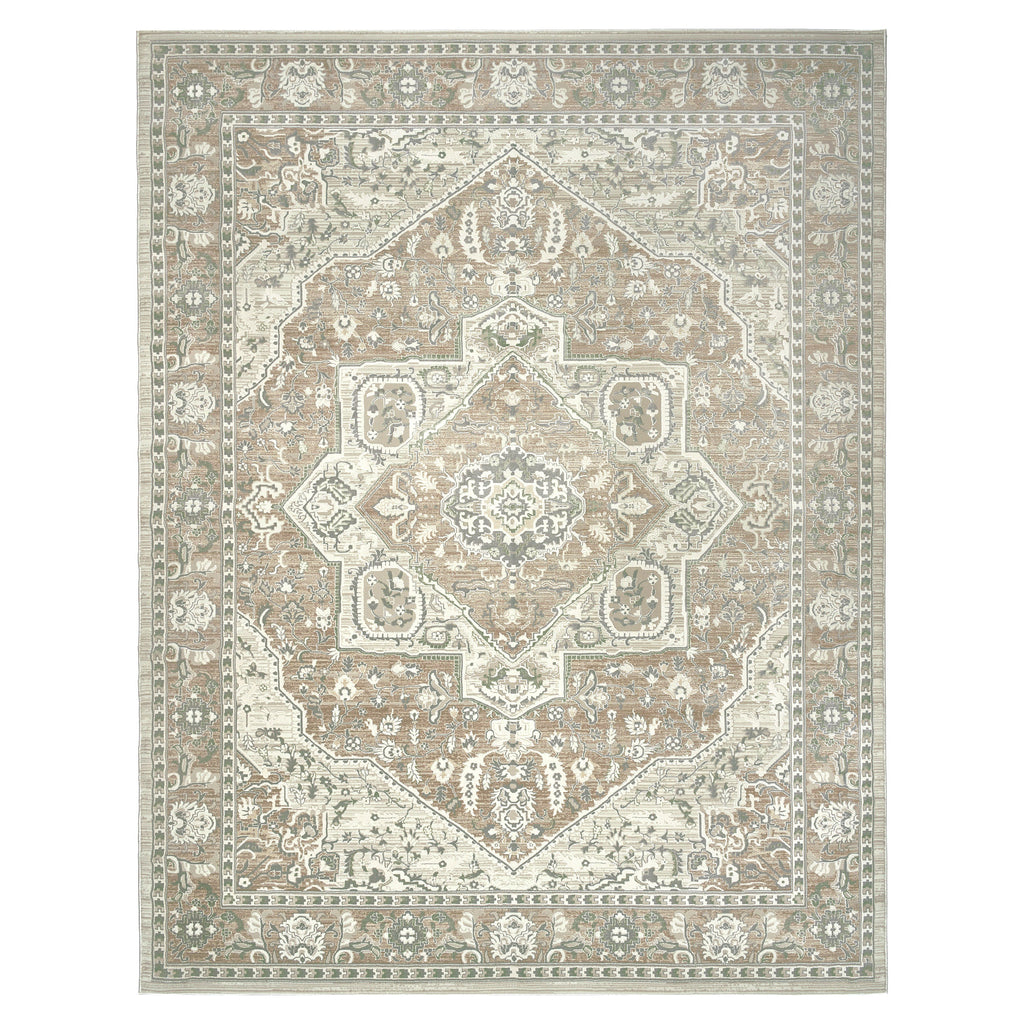 Sasha Area Rug, Adryan Beige Green, 7'10' x 10'