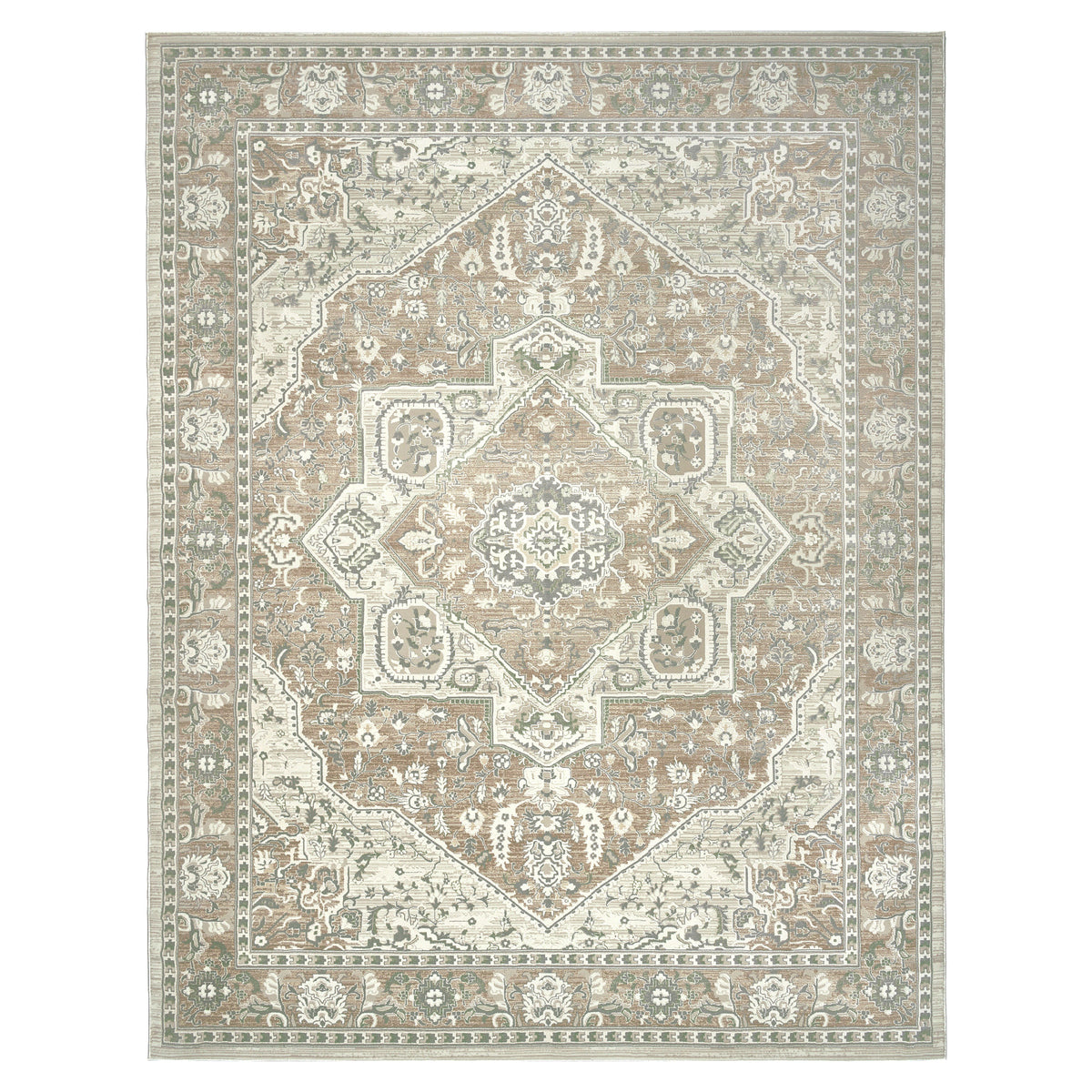 Sasha Area Rug, Adryan Beige Green, 7'10' x 10'