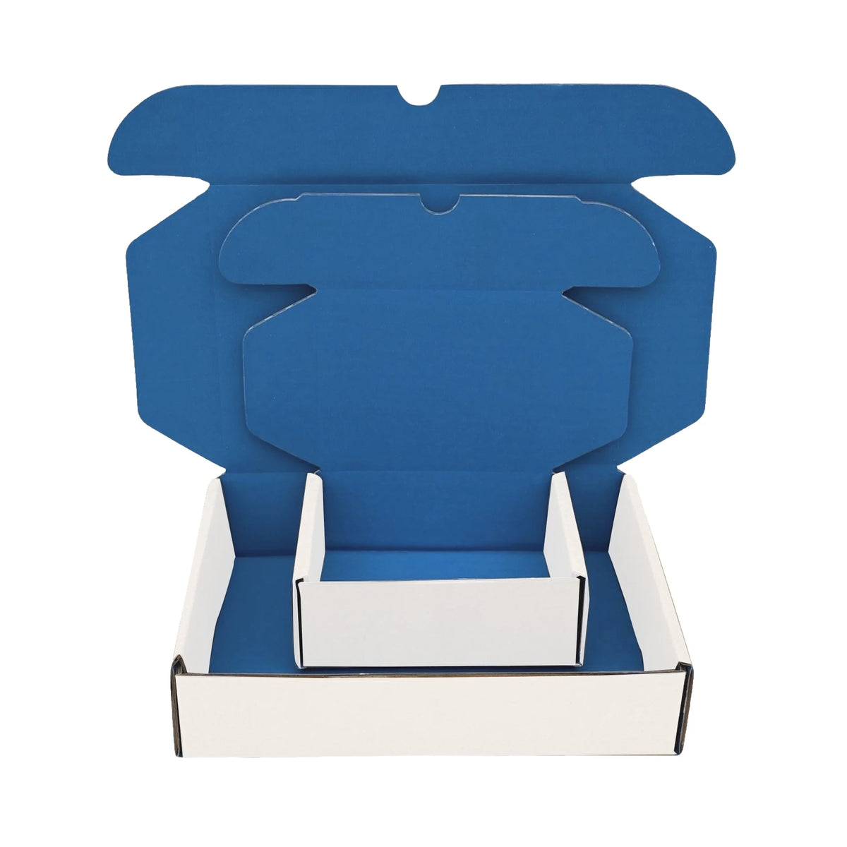 Boîtes d'expédition de luxe Ucanpack, cartons de déménagement en carton ondulé, épaisseur 3 mm, taille moyenne, blanc (intérieur bleu), 10 x 4 x 4 po - 50 pièces