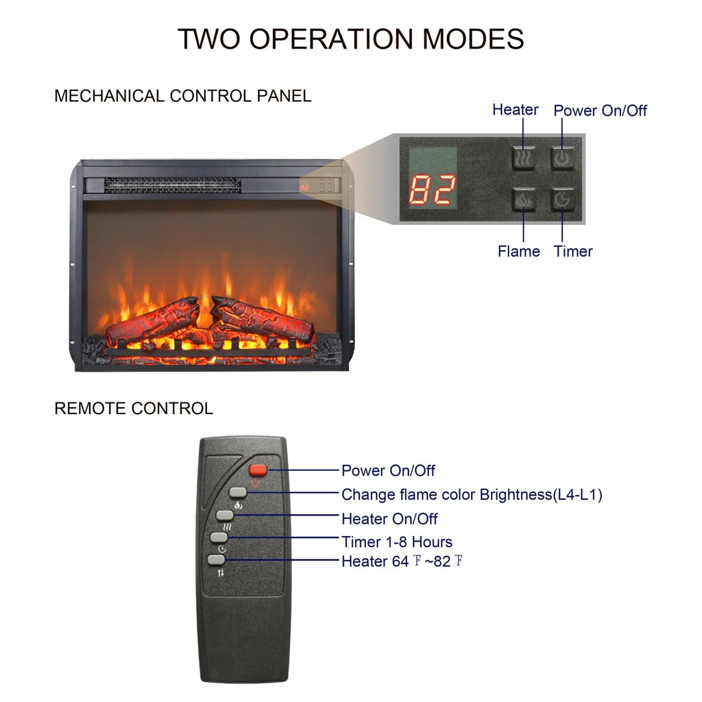 ARCTICSCORPION 24 x 18.1 5000 BTU Electric Indoor Fireplace