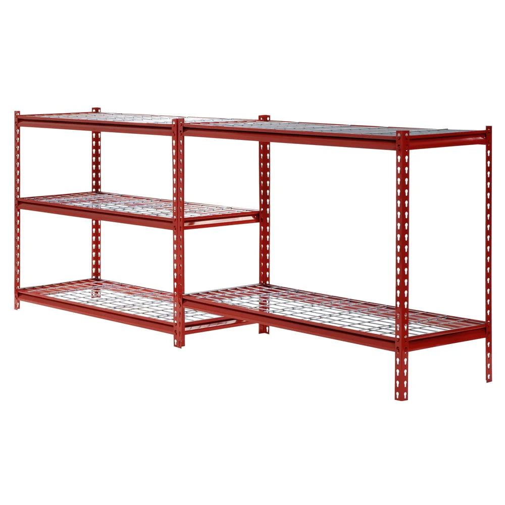 Muscle Rack Red 60"W x 24"D x 72"H 5-Shelf Steel Shelf Unit