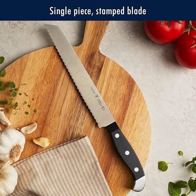HENCKELS Statement Premium Quality 15-Piece Set with Block, Natural, Razor-Sharp, German Engineered Informed by 100+ Years of Mastery, Lightweight and Strong, Dishwasher Safe