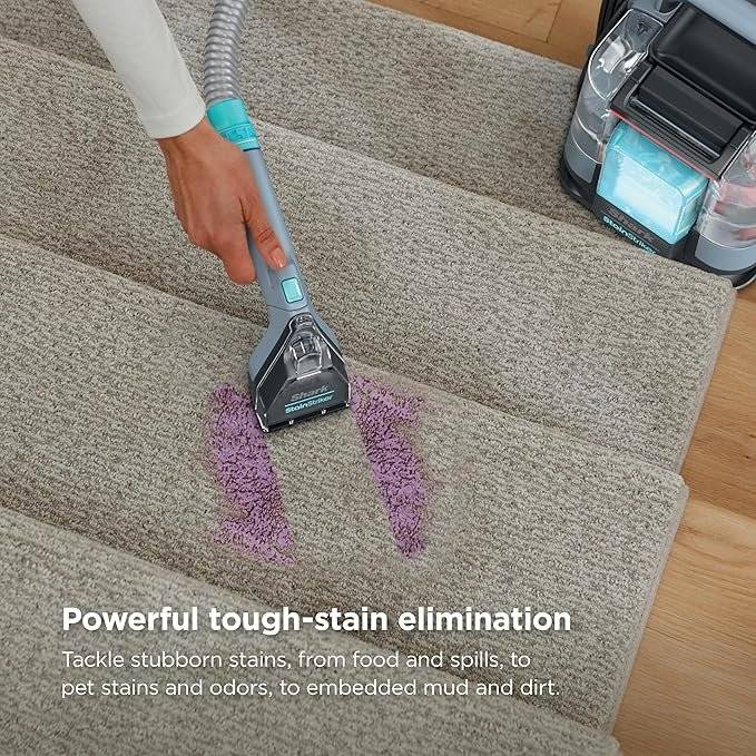 Shark StainStriker Portable Carpet Upholstery & Area Rug Cleaner, Stain & Odor Remover, Perfect for Car Interiors, Nordic Blue, PX202BRN