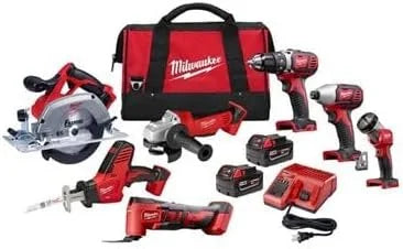 Milwaukee M18 Cordless Combo Kit (7-Tool) with Two 3.0 Ah Batteries, Charger and Tool Bag