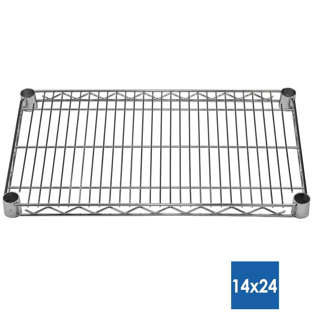 Shelving Inc. 14" d x 24" w x 72" h Chrome Wire Shelving with 5 Tier Shelves, Weight Capacity 800lbs Per Shelf