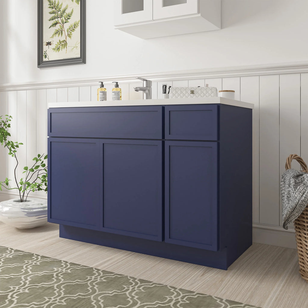 Meuble-lavabo de salle de bain 45 po l x 21 po P x 32,5 po H sans comptoir, brun