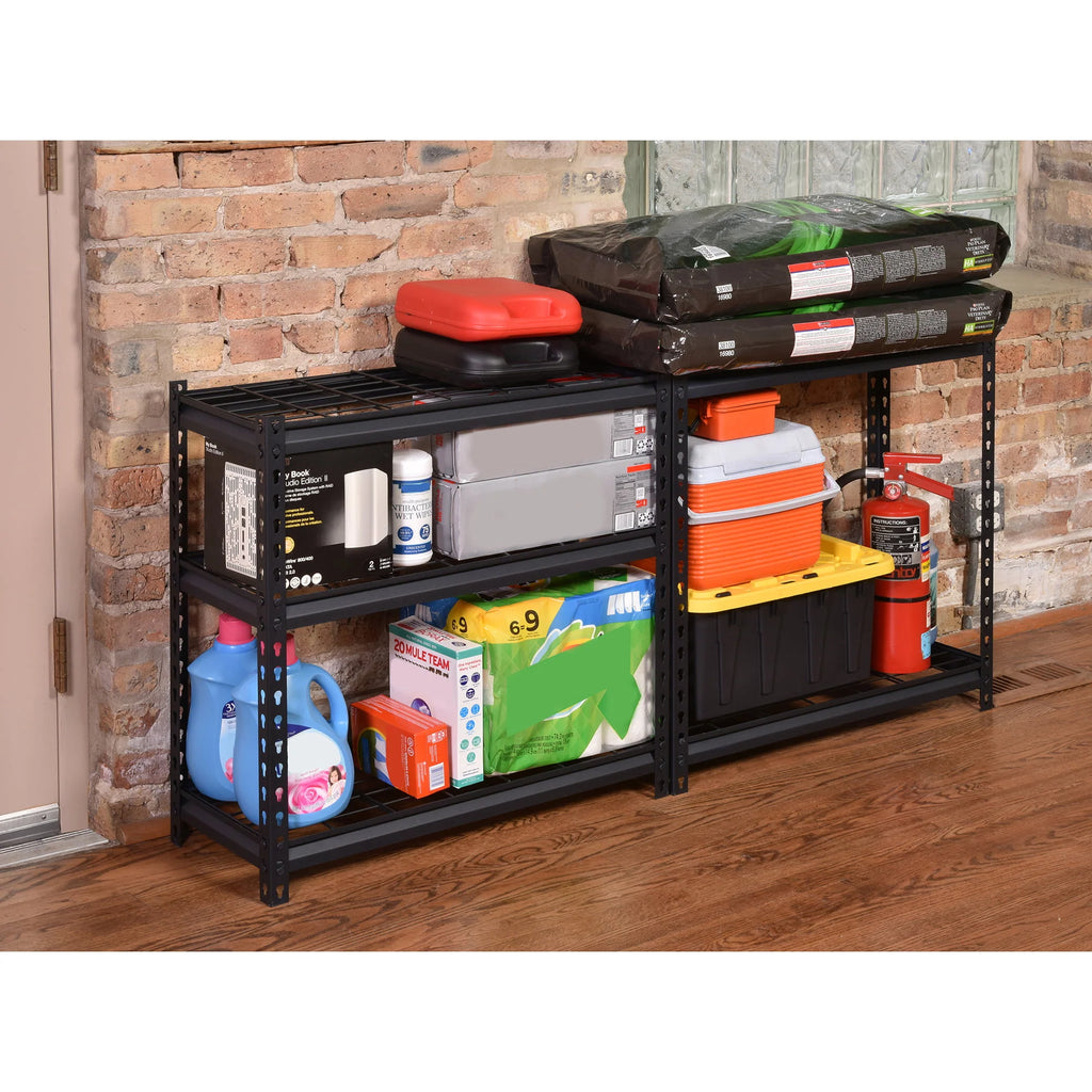 Muscle Rack 30"W x 12"D x 60"H 5-Tier Steel Shelving; 500 lb. Capacity per Shelf; Black