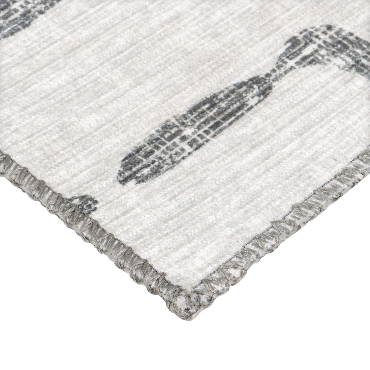 Apache Chenille Area Rug Modern Gray, 6' x 9'