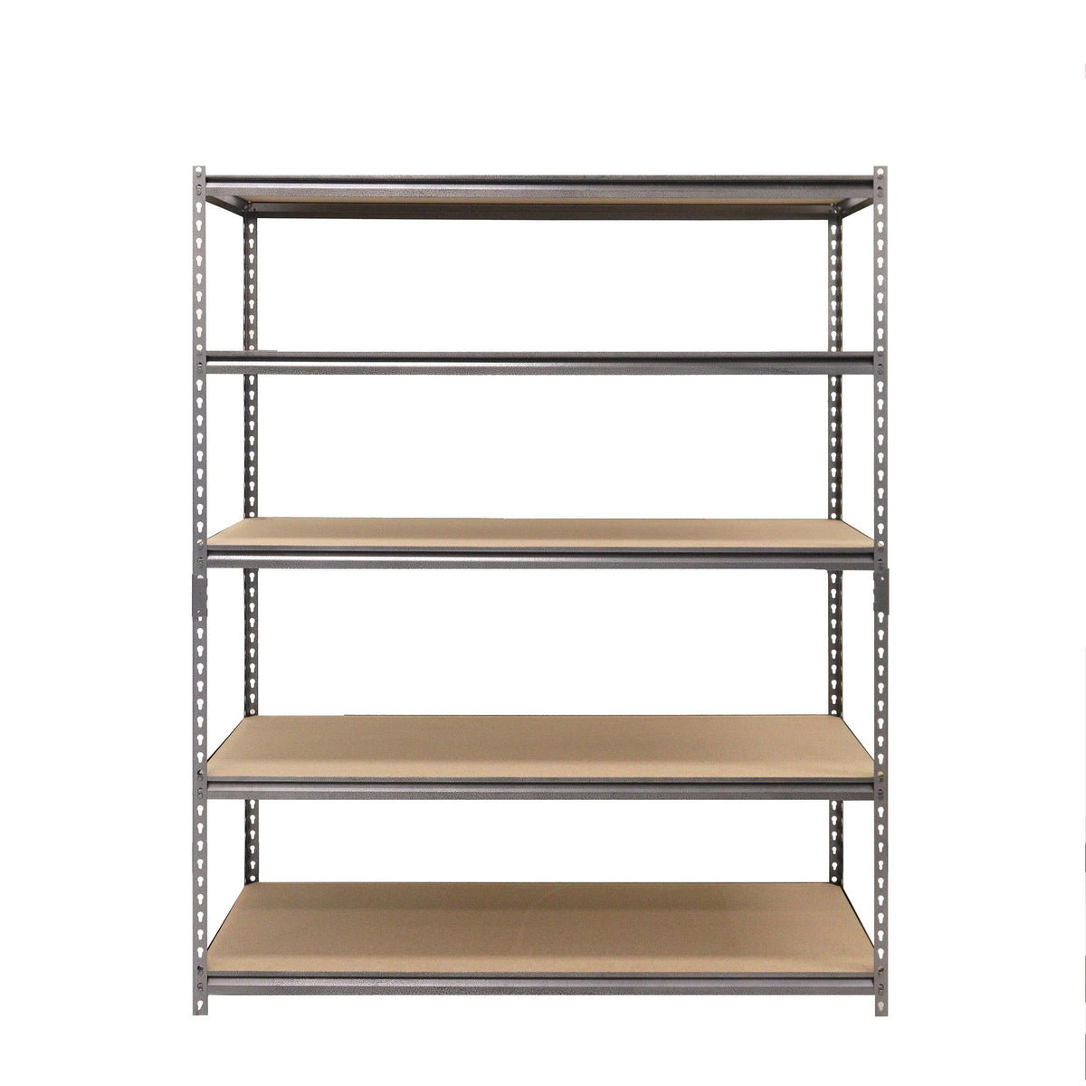 Muscle Rack 60"W x 24"D x 72"H 5-Tier Steel Shelving; 650 lbs. Capacity per Shelf; Silver/Black