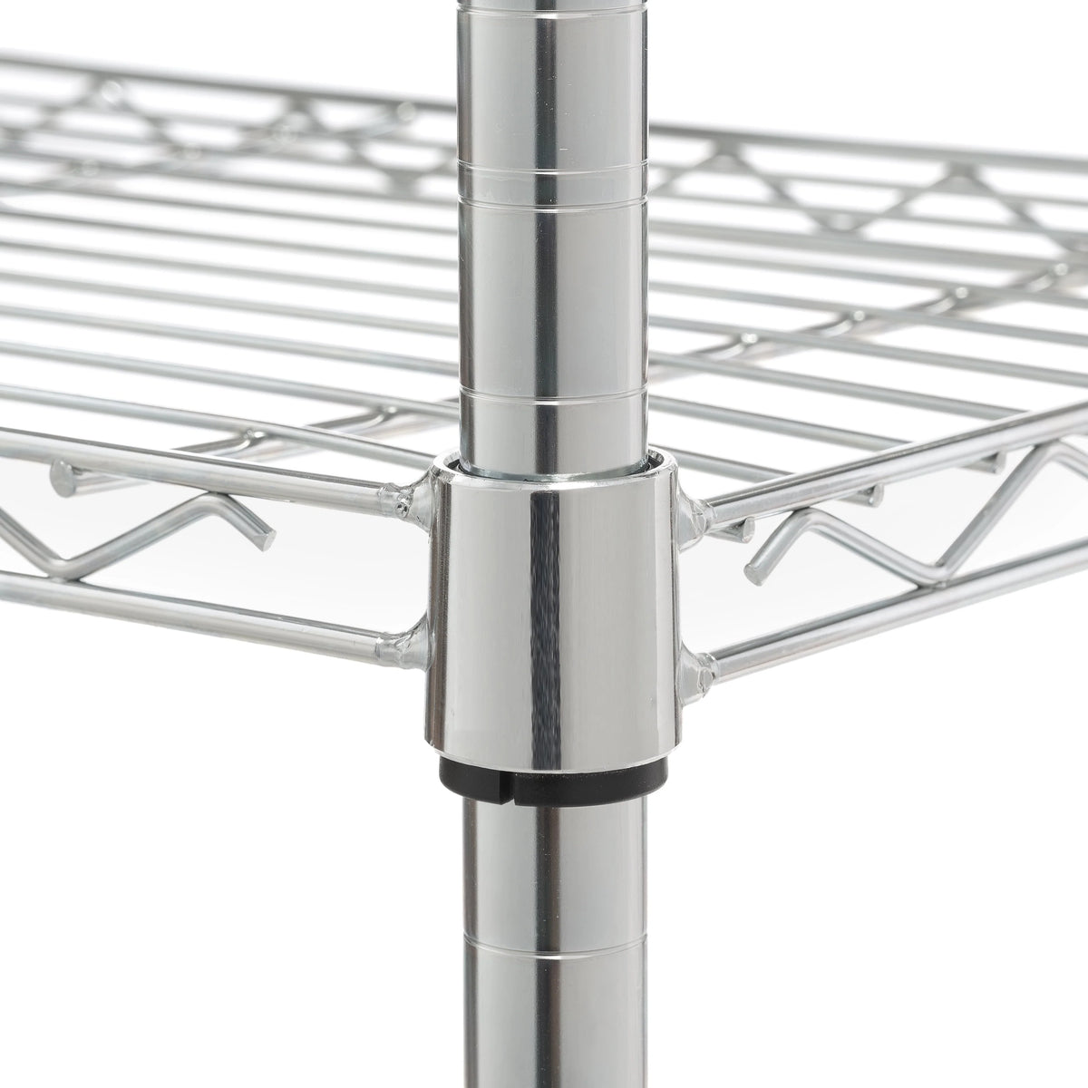 Hyper Tough Steel 3-Tier Storage Shelf Unit 30.6"H x 23.2"W x 13.4"D, 750lb Total Capacity, Chrome