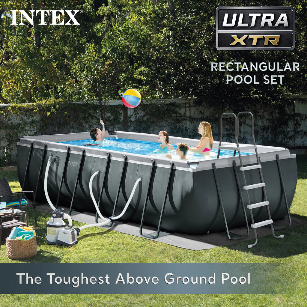 Piscine hors-sol INTEX Ultra XTR 5,49 m x 2,74 m x 1,32 m, bouées (lot de 2) et glacière gonflable