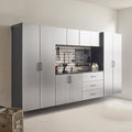 Ensemble d'armoires de garage Astro série, 128 po L x 79 po H x 20 po P (7 pièces)