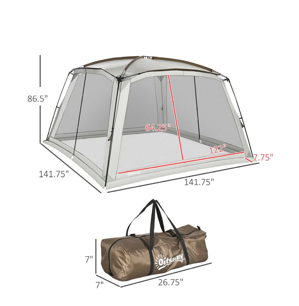 AetherLove Screen Tent - 10x10ft and 12x12ft Screen House with UV50+ Protection, Outdoor Shelter for Camping and Picnics 141.75" L x 141.75" W x 86.5" H