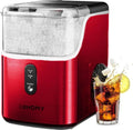 EUHOMY Nugget Ice Maker Countertop, Ready in 7 Mins, 34Lbs/24H Pebble Ice Maker Machine, Self-Cleaning Countertop Sonic Ice Makers with Ice Scoop&Basket, Pellet Ice Maker for Home, Stainless Steel