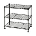 Juggernaut Storage Steel 3-Tier Storage Shelf Unit 18"H x 18"W x 10"D, 210lb Total Capacity, Black