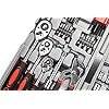 CARTMAN 205 Piece Ratchet Wrench Tool Set 1/4″ & 3/8″ & 1/2″ Drive with SAE/Metric Sockets Kit in Plastic Toolbox