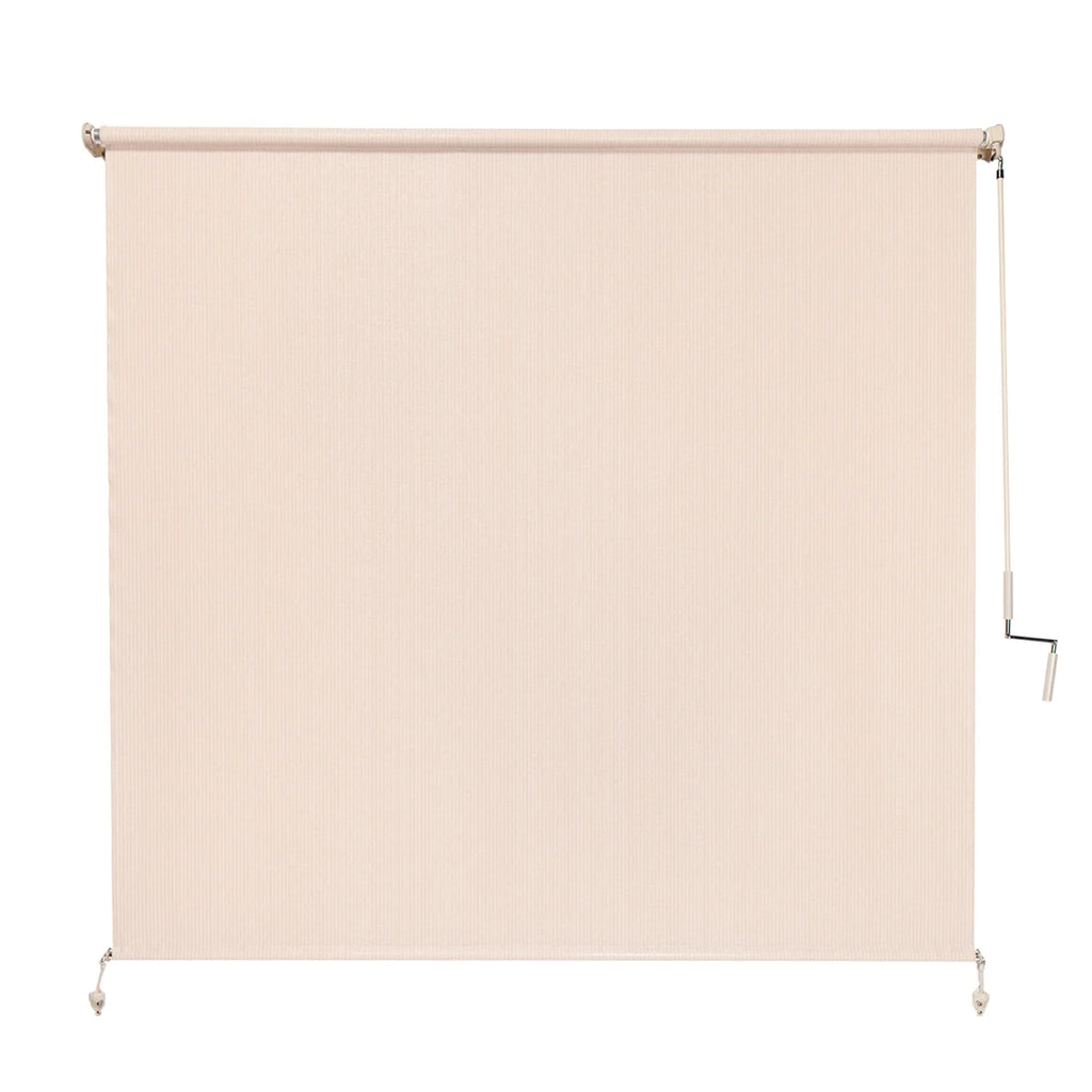 Coolaroo 96" x 72" Crank Operated Beige Roller Sun Shade